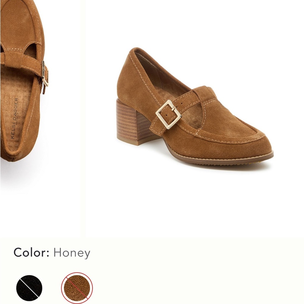 Kelsi Dagger Brown Suede Loafers - Picture 2 of 7